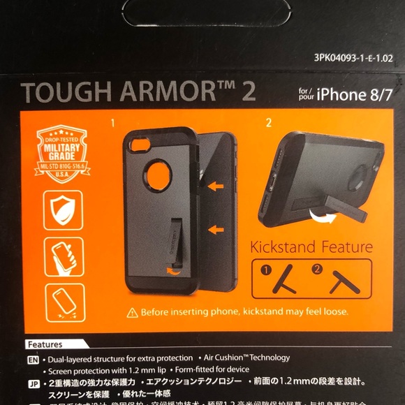 NIB Spigen Tough Armor 2 Kickstand Phone Case iPhone 7 And 8 - Picture 3 of 13